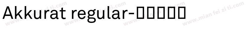 Akkurat regular字体转换